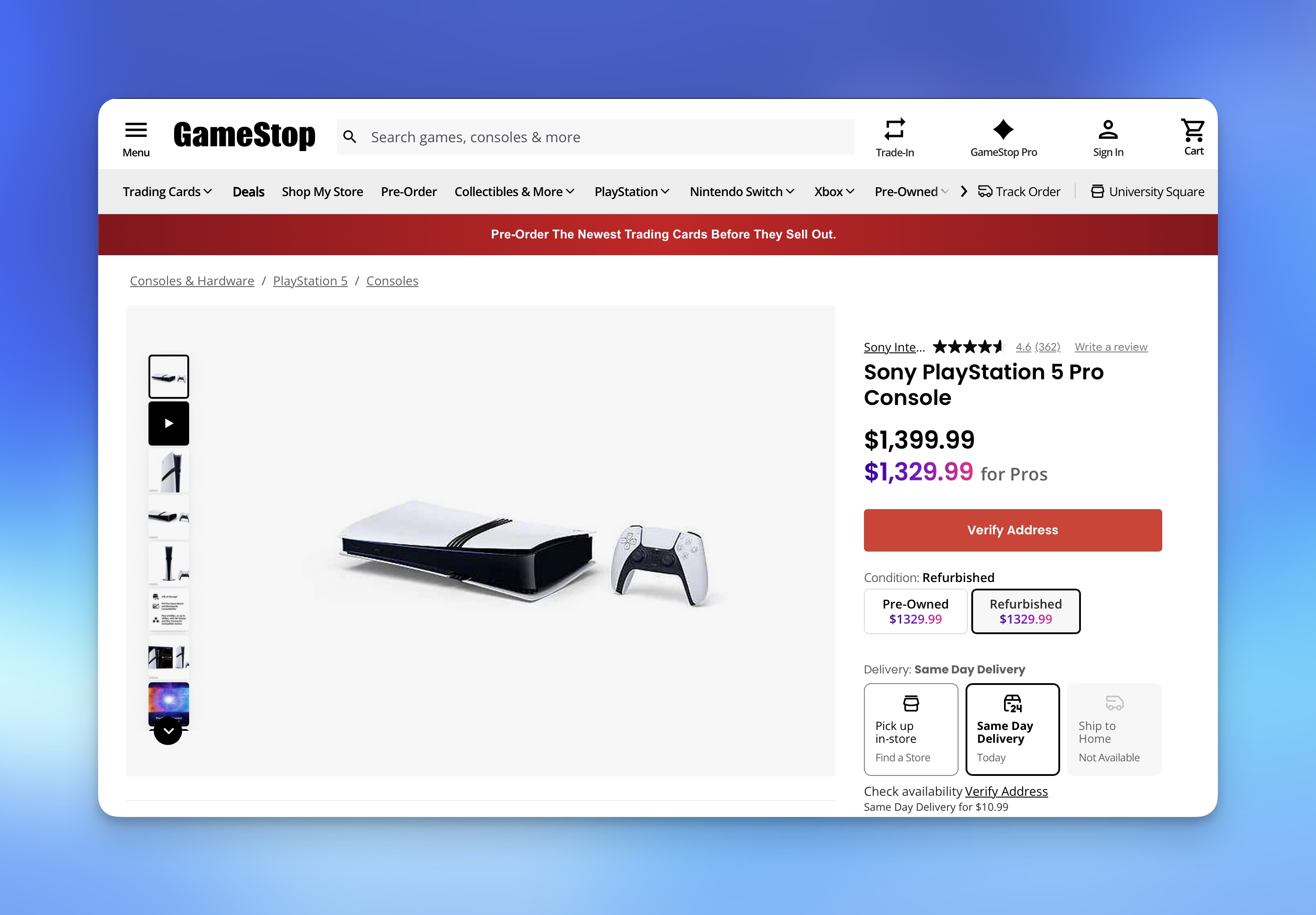 261006_PS5 Pro GameStop Used Price